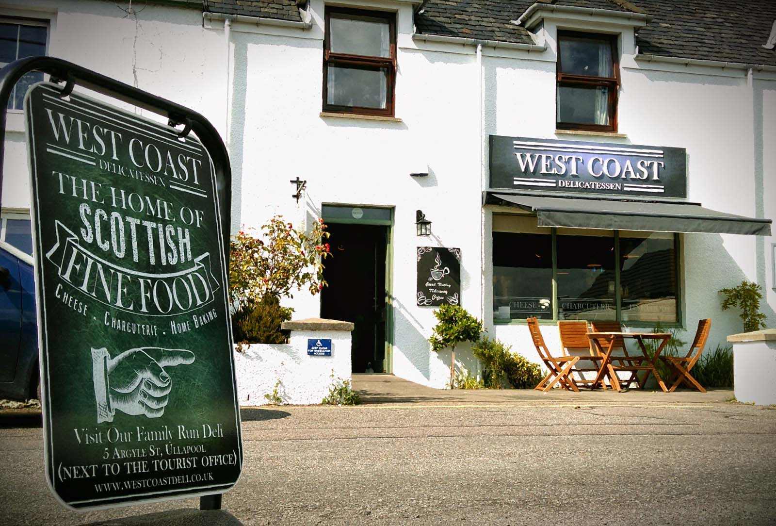 West coast delicatessen, scottish fine food, 5 argyle st ullapool, scotland