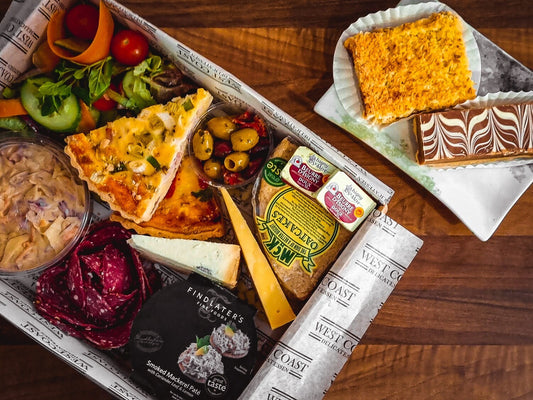 B&B Banquet Box: West Coast Delicatessen Ullapool. Grazing Box local collection, graze box uk