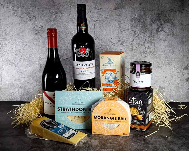 Cheese port and red Wine Hamper, scotland, uk delivery