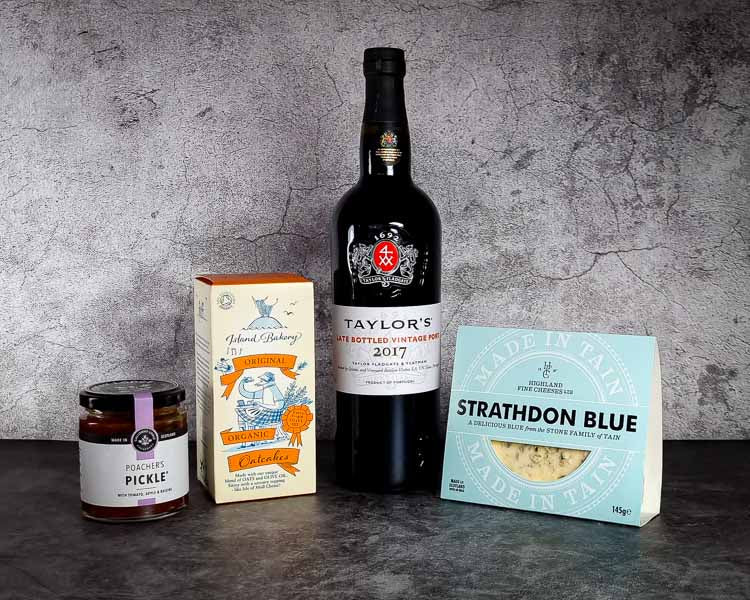 Port and blue cheese hamper, scotland, uk delivery