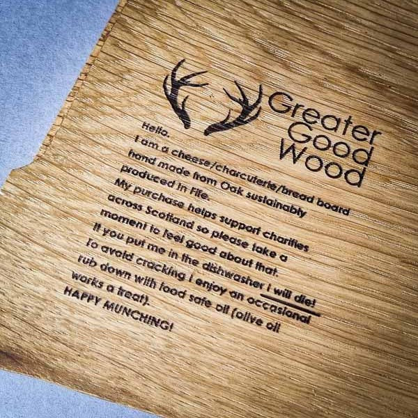 Wooden Cheese & Charcuterie Board, Ullapool Gift, reclaimed sustainable scottish wood