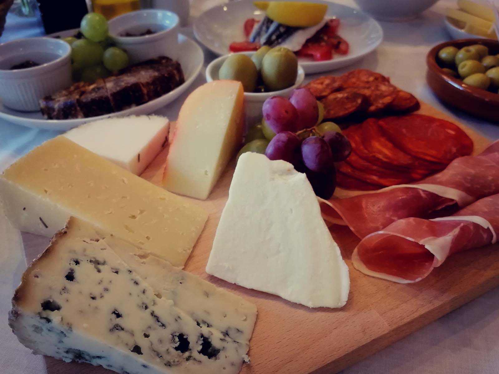 Spanish platter, cheese and charcuterie board. Ullapool