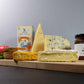 Artisan scottish cheese. cheese board, cheese box